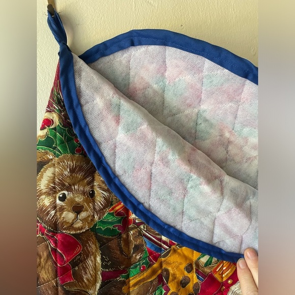 Vintage GIANT Quilted Christmas Stocking - Picture 4 of 8